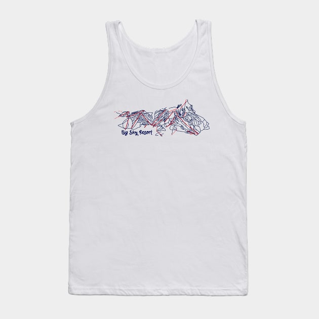 Big Sky Resort Trail Map Tank Top by ChasingGnarnia